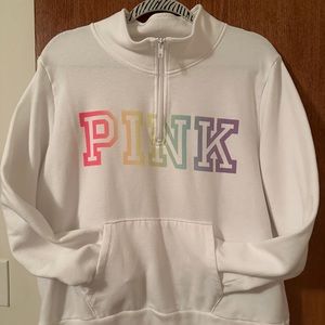 Pink brand sweatshirt rainbow color palette